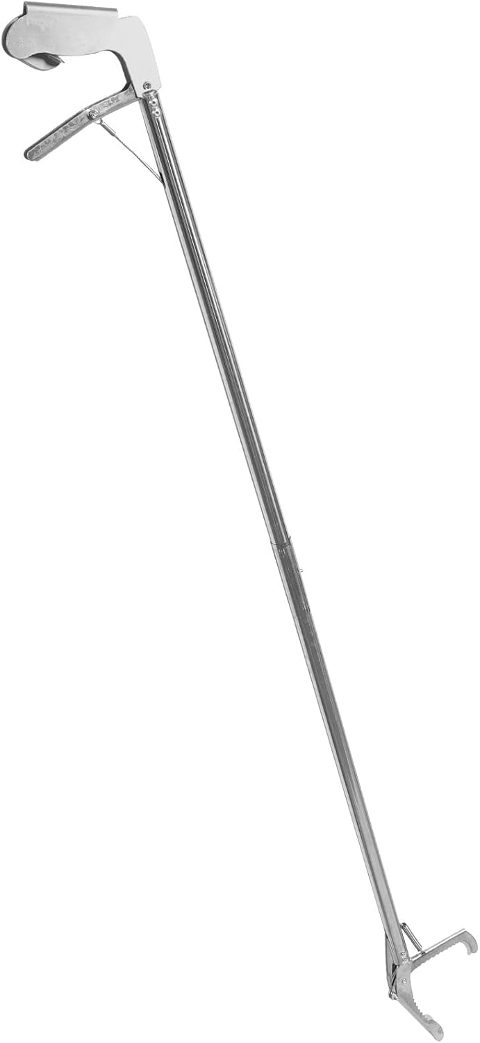 Abaodam Stainless Steel Snake Catcher Clip Non-Slip Grip 36-Inch Extended Snake Tongs Tool for Safe Handling and Catching in Gardens and Parks