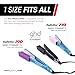 Silk Press Comb - Removable Heat-Resistant Attachment for Silky, Professional Flat Iron Results (Pink)