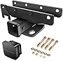 Nilight 2 Inch Rear Bumper Tow Trailer Hitch Receiver Kit Compatible for 2018 2019 2020 2021 2022 Jeep Wrangler JL JLU 4 Door and 2 Door Unlimited (Exclude JK Models), 2 Years Warranty