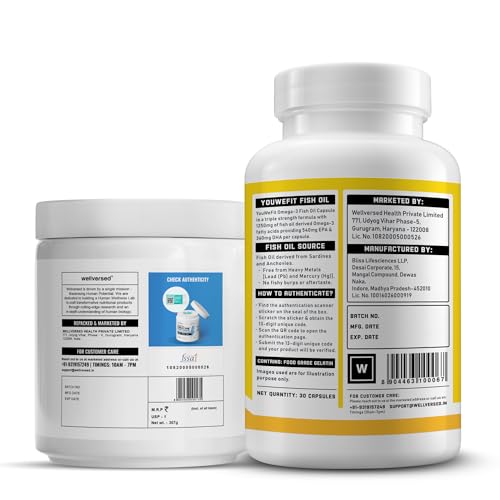 Wellcore - Pure Micronised Creatine Monohydrate | Rapid Absorption | Enhanced Muscle Strength & Power (Tropical Tango (83) + Fish Oil (30), Creatine + Omega)