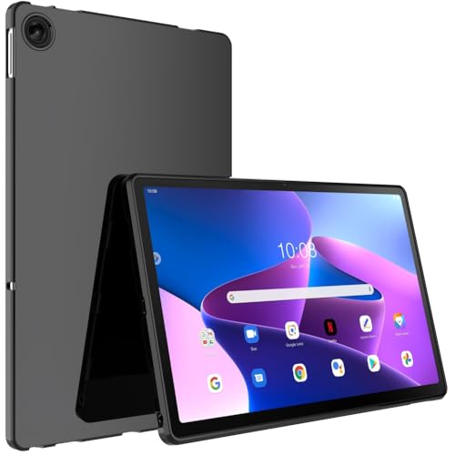 BREPRIO Case for Lenovo Tab M10 Plus 3rd Gen 10.6 Inch 2022 TB125FU/TB128FU/TB128XU [Lightweight + Protective] Shockproof Soft Ultra Slim Cover Black