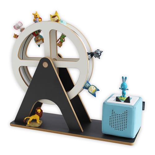 Holzura - XXL Regal für Toniebox Toniefiguren Riesenrad Aufbewahrung für Tonies Halterung für Toniebox drehbar