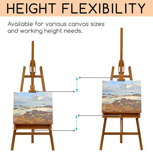 Image of MEEDEN Art Easel Stand for Painting: Beech Wood Artist Easel with Storage