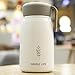 UKKD Coupe Thermos 350Ml Mignon Portable en Acier Inoxydable 304 Créatif Étudiant Extérieur Tasse De Bouteille d'eau Childen Cruches Thermos,Blanc,350Ml