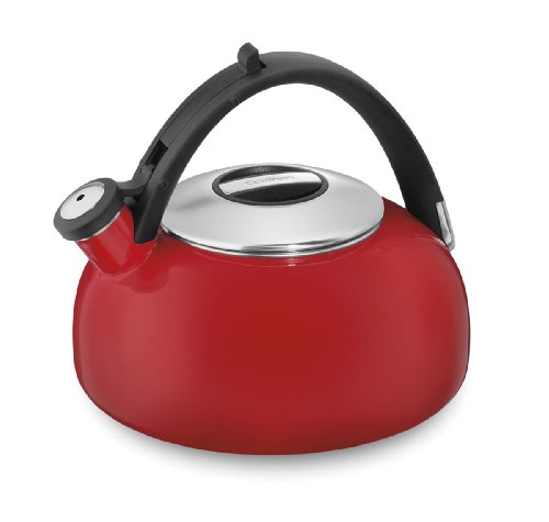 Image of Cuisinart CTK-EOS2R Peak Porcelain Enamel on Steel Tea Kettle, Red