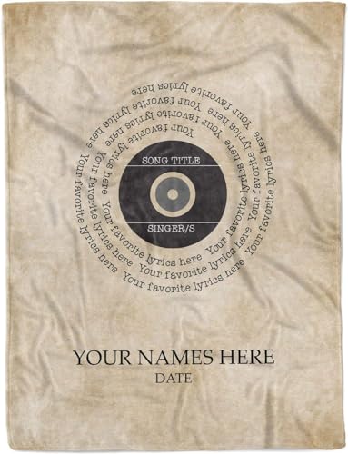 Custom Song Lyrics Blanket