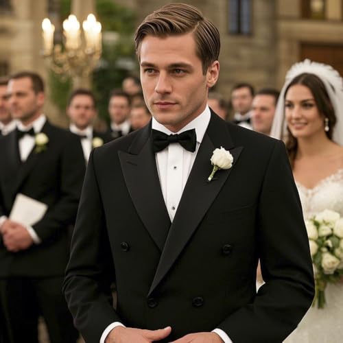 2 Piece Double Breasted Mens Suit for Wedding Formal Slim Fit Suits for Men Double Breasted Groom Suit for Prom4