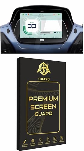 Image of OHAYO 9H Hard Screen Protector for TVS iQube S & iQube ST (2023+) 7 Inch Digital Instrument Cluster Display | Scratch Resistant, Military Strength, HD Clarity, Bubble-Free, Water Resistant Protection Film for Electric Scooter Meter | NOT TEMPERED GLASS