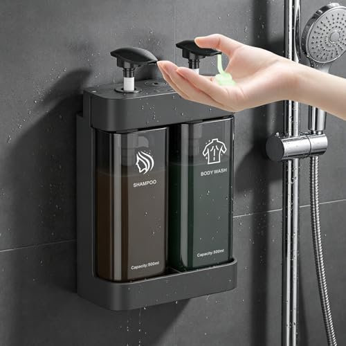 andusic Refillable ABS Wall Mount Shower Soap Dispenser for Shampoo - image 1