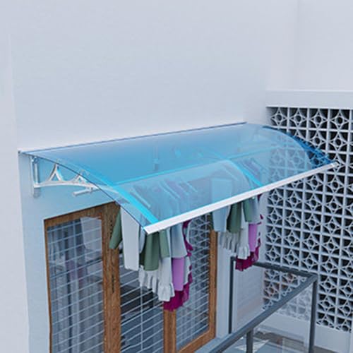 Auvent en aluminium polycarbonate transparent pour protection extérieure