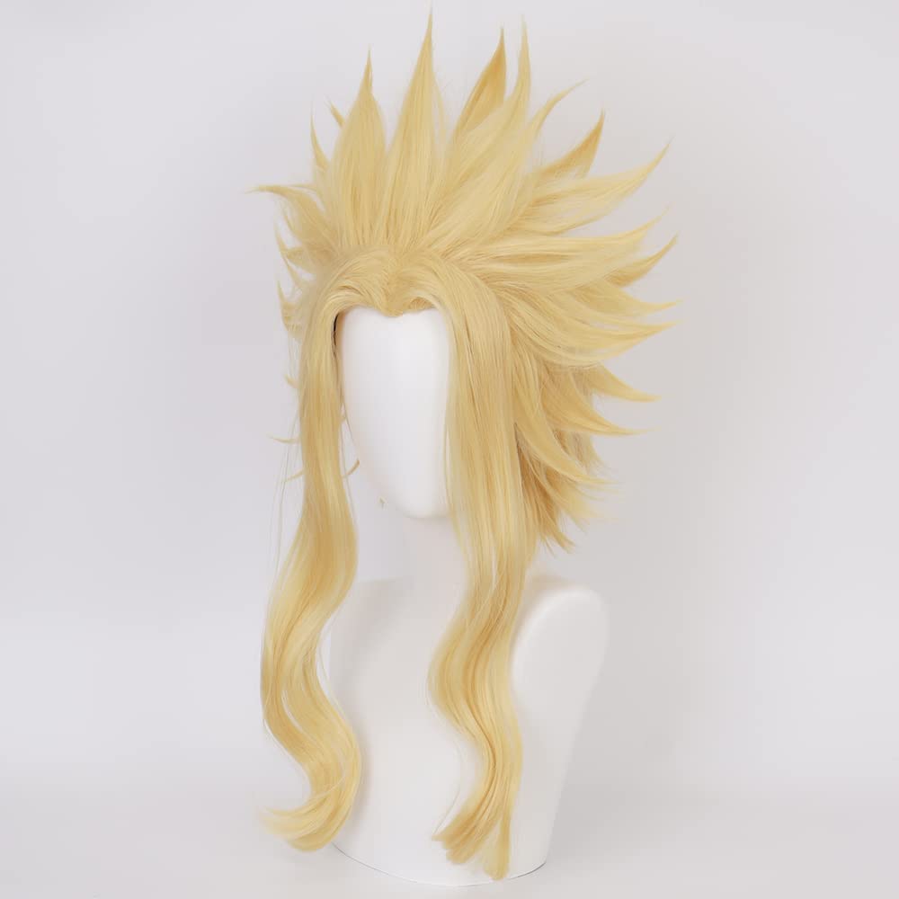 Golden Yellow Short Wave Heat Resistant Synthetic Costume Hair for Men Women Halloween Cos Anime Party Replacement Wigs - Image 3