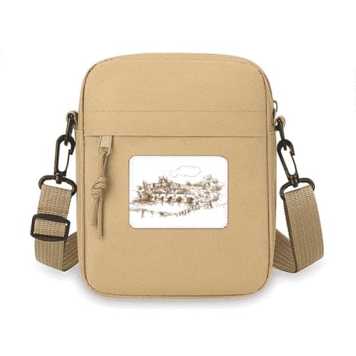 Sac à bandoulière Charles Bridge Prague pour téléphone portable mini pochette tchèque