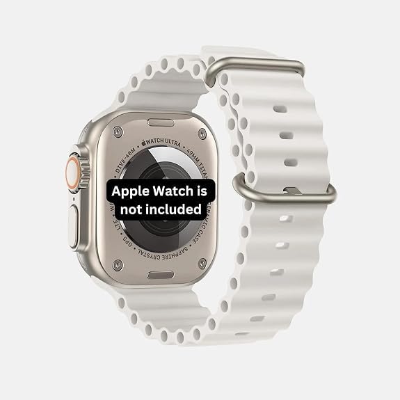 Image of Ocean Band Strap Compatible Apple Watch Strap 42mm 44mm 45mm 49mm Ultra, Soft Silicone Replacement Sport Band for iWatch Series 8 /7 /6 /5 /4 /3 /2 /1 SE Adjustable Breathable Wrist Strap