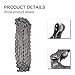 Single Speed for Bike Chain for Fixed Gear Bicycles – 116-Link High Strength Steel Chain with Safety Buckle, Quick Install, Silver Finish, 300g