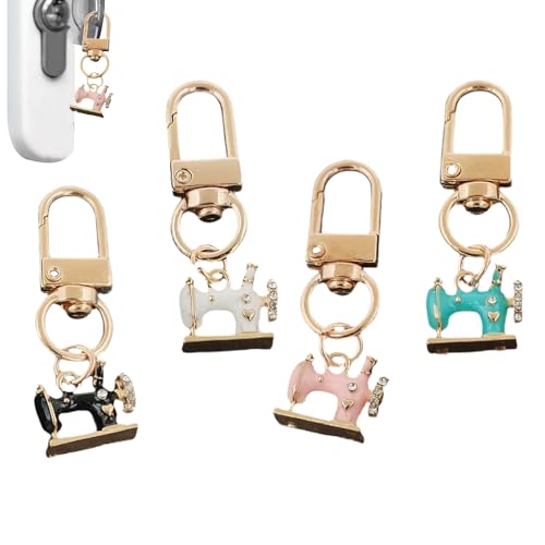 Xasbseulk Llavero colgante para bolso, máquina de coser, juego de 4 llaveros, accesorios de , mochila decorativa, para jóvenes y mujeres, a, Siehe Beschreibung Xasbseulk Llavero colgante para bolso, máquina de coser, juego de 4 llaveros, accesorios de , mochila decorativa, para jóvenes y mujeres, a, Siehe Beschreibung