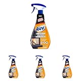 Asevi Limpiador Cristales Chimeneas - Alto Poder Desengrasante - Elimina Hollín, Grasa y Suciedad Difícil - Fácil Aplicación - Con Spray - Envase de 650 ml (Paquete de 4)