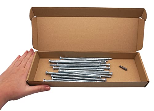SKIR’CO (20 Stück) Verzinkte 7,5 x 152 mm Betonschrauben, Senkkopf, Mauerwerk Schrauben, Rahmen Befestigungsschraube