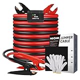 Noone Cables de Puente Resistentes con Protector Smart 7, Cables de batería de 800 A con Bolsa de Transporte (2 AWG x 20 ft)