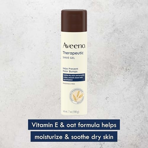 Aveeno Therapeutic Shave Gel with Oat and Vitamin E to Help Prevent Razor Bumps, Soothes Dry Skin and Provides a Close, Smooth Shave with Less Irritation, Fragrance-Free, 7 oz (Pack of 2) - image 3