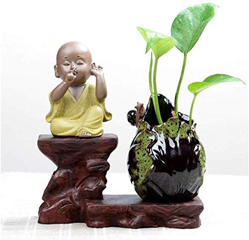 ysp Creative Simplicity Vases Hpyr Creative Water Plant Small Green Water Hydroponic Utensils Home Decorations Monk Desktop Flowers Pots Ornaments Home Accessories 2