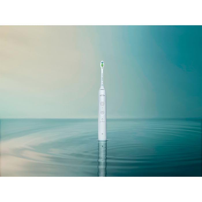 Philips Brosse à dents électrique Series 4100 HX4042/41, 31000 mouvements/min, capteur de pression, minuterie, 2 modes, 2 têtes, blanc