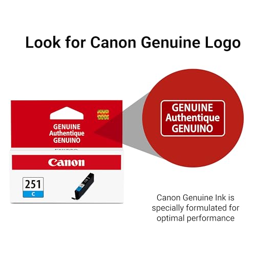 Canon CLI-251 Genuine Cyan Ink Tank, Compatible with MG6320, IP7220 & MG5420, MX922, MG5520, MG6420, MG7120, iX6820, iP8720, MG7520, MG6620, and MG5620 Printers - image 5