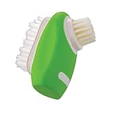 Prepworks by Progressive Dual Bristle Produce Brush, Perfect for Cleaning Potato's, Carrots, Cucumbers, Zucchini, Mushrooms, Silicone Soft Bristles, Stiff Nylon