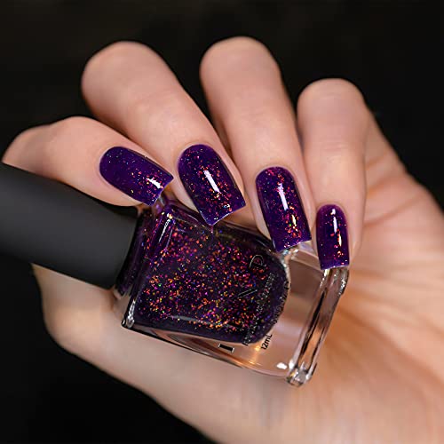 Image of ILNP Jinx - Deep Purple Jelly Shimmer Nail Polish