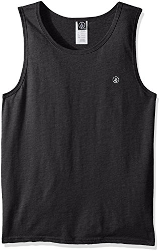 Volcom Men's Solid Tank, Heather Black, Medium