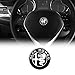 Alfa Romeo 21830A Autocollant 3D logo pour volant Noir Diamètre 40 mm