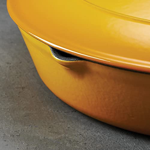 Image of Tramontina Bestow Enameled Cast Iron 12-Inch Skillet with Lid, Sunrise