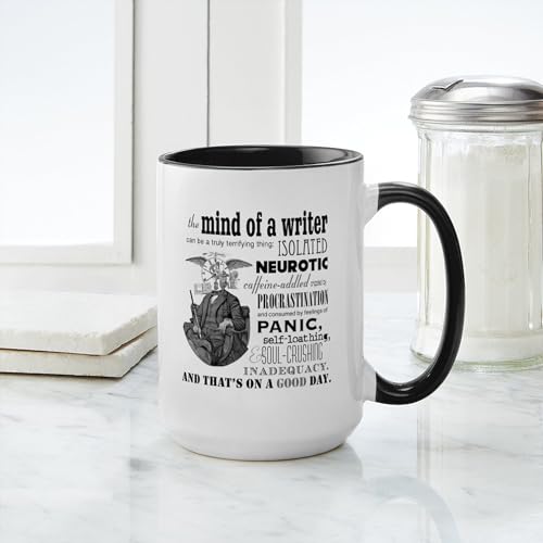 CafePress The Mind Of A Writer Taza Cerámica 15 oz miniatura 4