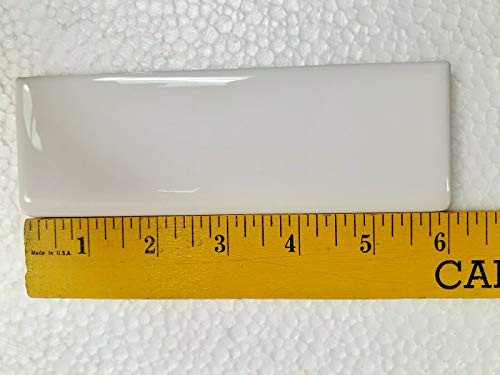 Arctic White 2X6 In Ceramic Tile Bullnose Trim Edge 2 X 6 Inch Daltile Color 0190 Box 10 Piece #TOP4