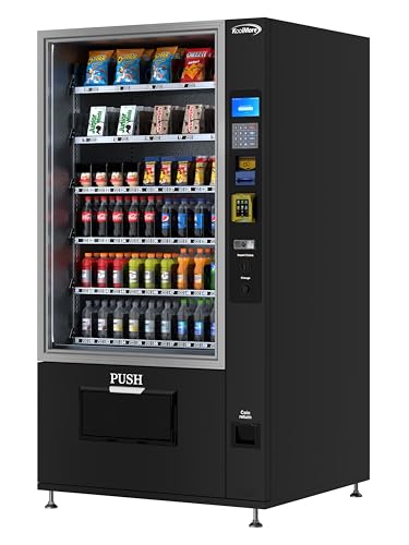 Image of KoolMore Refrigerated Snack Vending Machine with 60 Slots, Bill Acceptor and Credit Card Reader in Black (KM-VMR-40-BR)