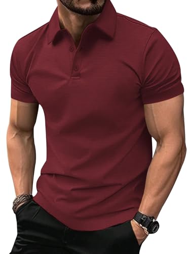 ZITY Mens Polo Shirts Short Sleeve Performance Moisture Wicking Work Golf Shirt