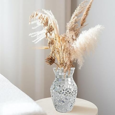 HMRCYTE Silver Glass Vase Cover