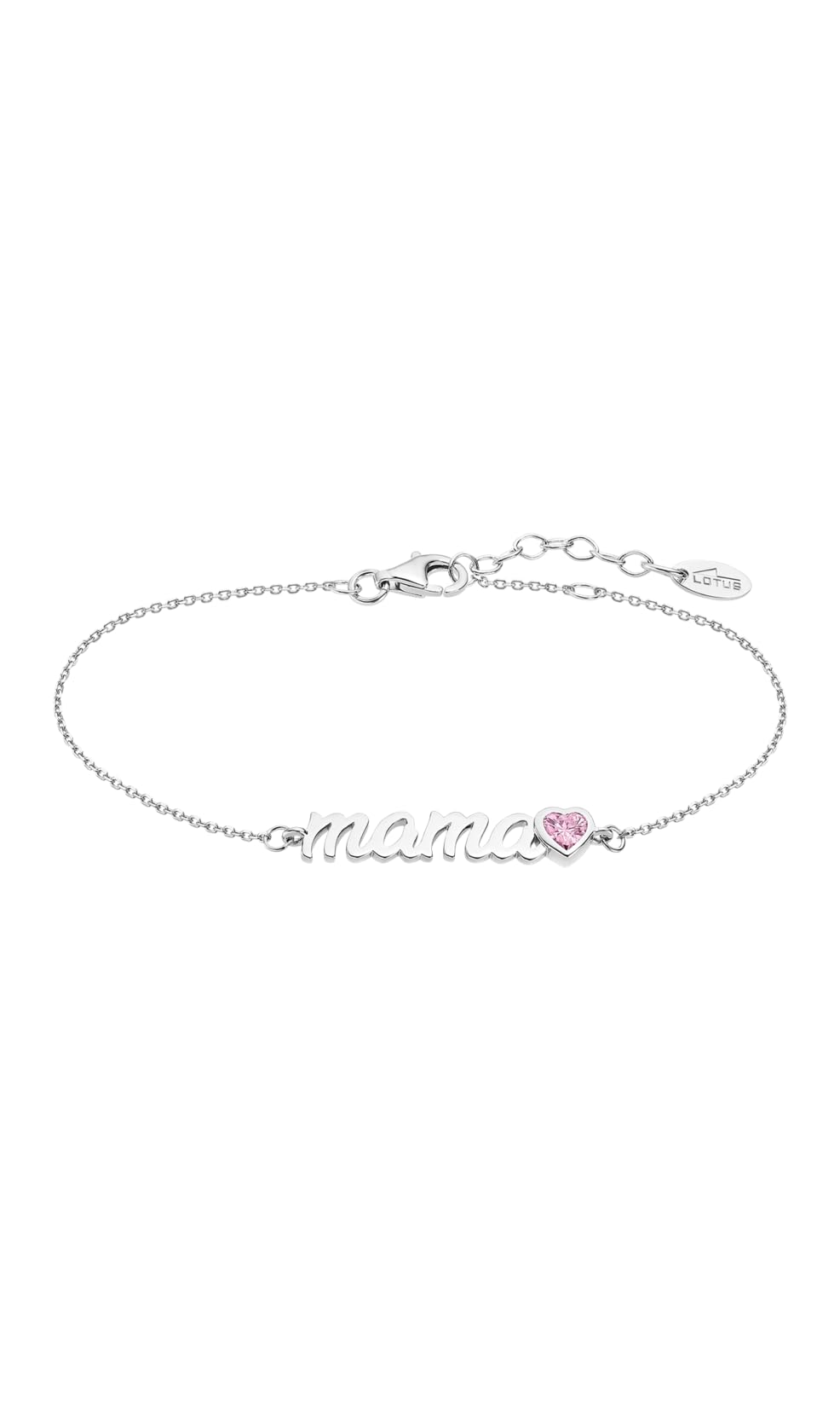 LOTUS SILVER Pulsera Plata Mujer LP1808-2/8 de Primera Ley 925 ml Mamá - Sofisticado Brazalete con Pulido y Acabado Refinado 16 cm - Regalo de Cumpleaños - Aniversario - Ocasiones Especiales