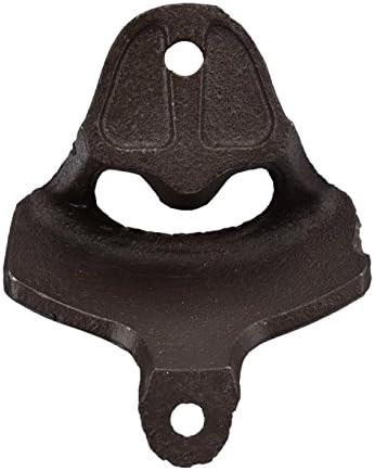 Miniatura 7 de ThreadNanny Open Here - Juego de 8 abridores de botellas montados en la pared  Abridor de tapas de cerveza de hierro fundido, réplica de aspecto