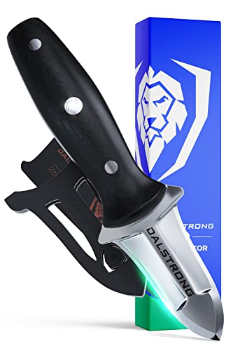 Dalstrong Professional Oyster Knife - 3 Inch Clam And Shellfish Shucking Knife - Gladiator Series Elite - Forged Hc German Steel - Fish Kitchen Knife - G10 Handle - Sheath Included - Nsf Certified #TOP14