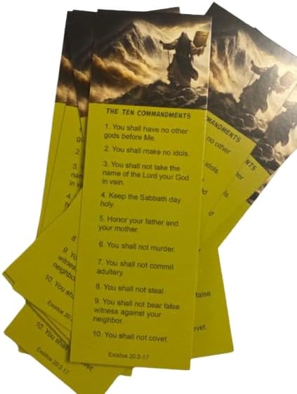 Miniatura 4 de (25 unidades) Marcadores religiosos de los Diez Mandamientos - Moisés en el Monte Sinaí