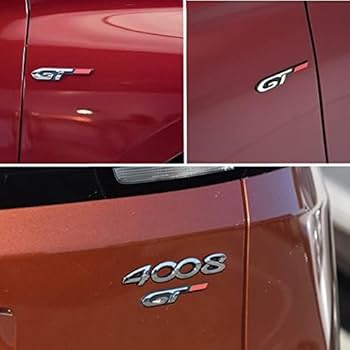 Amazon.co.jp: 1個車の3D ABS GTステッカーとデカールフィット