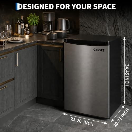 Image of 3.1 Cu.ft Upright Freezer, Single Door Stand Up Freezer with Adjustable Shelves, Mechanical Temperature Control, Freestanding Deep Freezer for Garage, Kitchen, Home Use