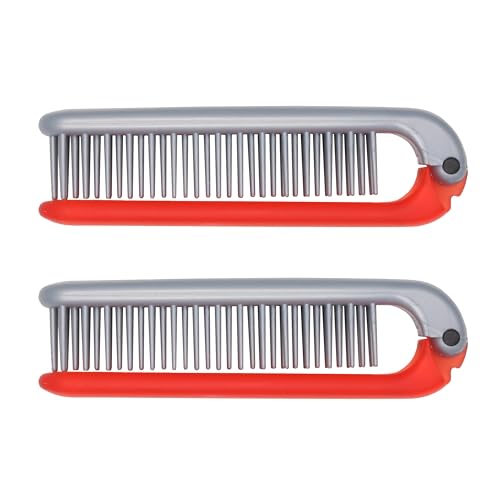 Mini brosse démêlante pliable rouge lot de 2 Allegro Combs