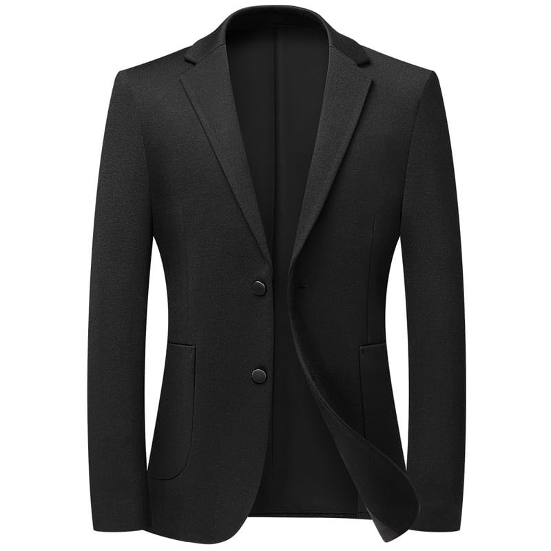 Men Black Casual Suit Tux Separates Jacket Slim Fit 2 Button Lightweight Men Suits Sport Coats for Wedding Prom Party