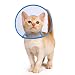 Recovery Collar Cone, PETBABA Clear Padded Elizabethan Collar for Puppy Kitten Blue S