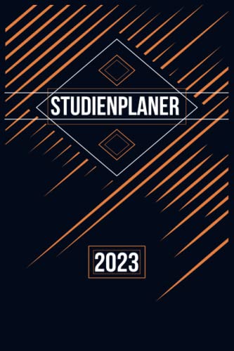 Studienplaner 2023: XXL Kalender DIN A5 2023 1 Tag = 1 Seite mit großem Tagesplaner und großartiger Übersicht. Monatsübersicht, Erinnerung und Notizen in diesem Kalenderbuch | Modern Streifen Orange