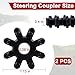 2 PCS Flexible Steering Coupler Replacement 56315-2K000FFF, Nylon Pad Plastic Rubber Wheel, Automotive Power Steering Coupler Steering Column, Compatible with Hyundai and Kia