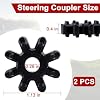 2 PCS Flexible Steering Coupler Replacement 56315-2K000FFF, Nylon Pad Plastic Rubber Wheel, Automotive Power Steering Coupler Steering Column, Compatible with Hyundai and Kia