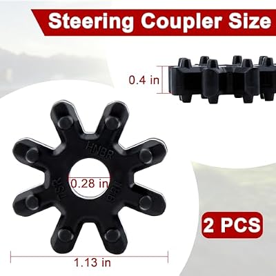 2 PCS Flexible Steering Coupler Replacement 56315-2K000FFF, Nylon Pad Plastic Rubber Wheel, Automotive Power Steering Coupler Steering Column, Compatible with Hyundai and Kia