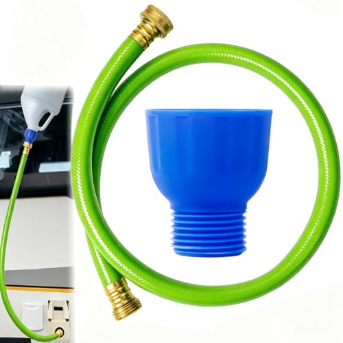 Image of Garden Hose to Antifreeze Bottle Adapter Kit (2 Pcs), Allows Easy and Leak-Free Pouring Of Antifreeze from Buckets To RVs, Trailers,Campers and Boats,All-in-One Male and Female Twist Connect Adapter